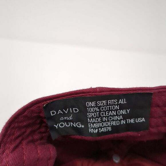 Bad Hair Day Slideback Hat Red One Size Adjustable Embroidered David And Young - Picture 8 of 8